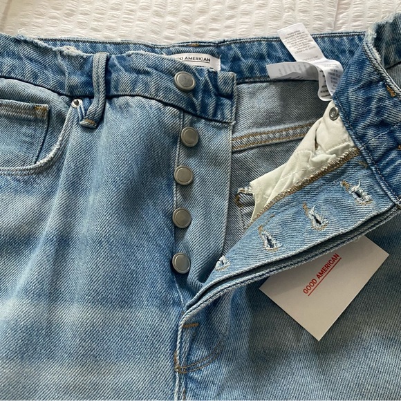 NWT Good American Size 10/30 High Waist Split Raw Hem Pants - Picture 5 of 6